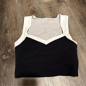 Abercrombie black and white sports bra